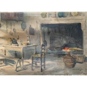 Louis Agricol Montagné, Painter Of Avignon, "kitchen Corner"