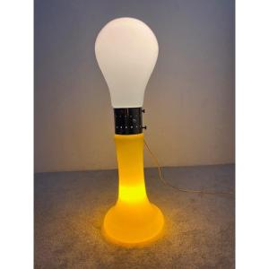 Birillo Floor Lamp In White And Yellow Murano Glass By Carlo Nason For Mazzega