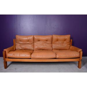 3-seater Sofa Model “s32” By Pierre Chapo Circa 60