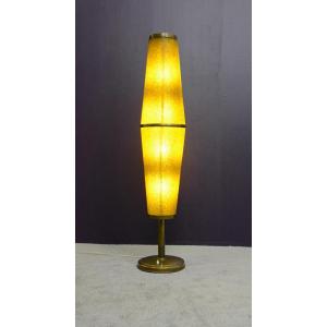 Totem Floor Lamp From The 1960s In Frosted Yellow Methacrylate