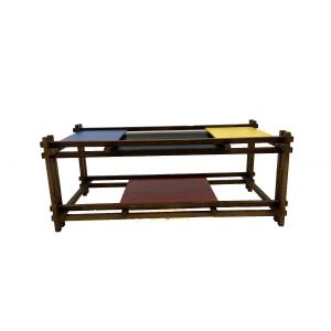 Vintage Coffee Table, Bright Colors From The 60s