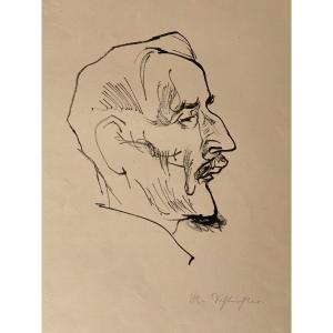Rudolf Schlichter (1890-1955), Portrait Of A Man In Profile