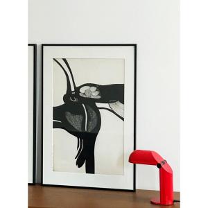 Alena Nadvornikova (born 1942), Dva Svety (two Worlds), 1979, Indian Ink On Paper