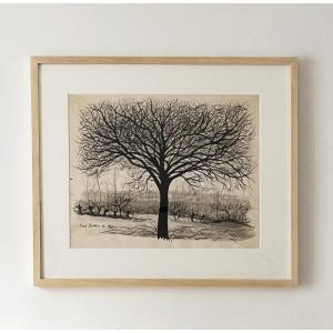 Frédéric Zeller (1912-2003), The Tree In Winter, 1948, Indian Ink And Wash On Paper