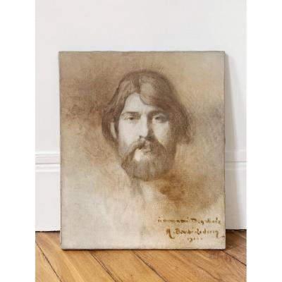 Henri Bouché-leclercq (1878-1946), Portrait Of The Painter Louis Degallaix, 1910, Oil On Canvas