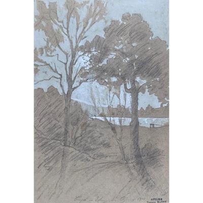 Eugène Bayet (1875-1937), Etang Des Chênes, 1901