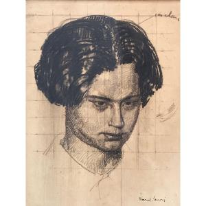 Marcel-lenoir, Jules Oury Dit (1872-1931), Portrait, Preparatory Study, 1914