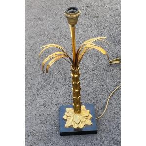 1965′ Maison Charles Bronze Palm Tree Lamp Signed