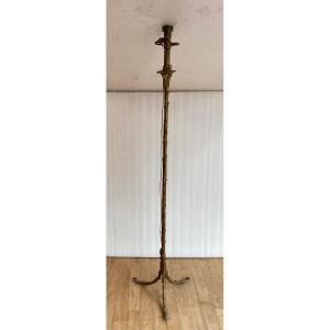 1970′ Bronze Floor Lamp Maison Charles Decor Palm Tree H 160