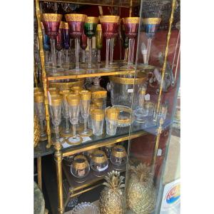 1950s St. Louis Thistle Crystal Service, 310 Pieces Including 44 Roemers