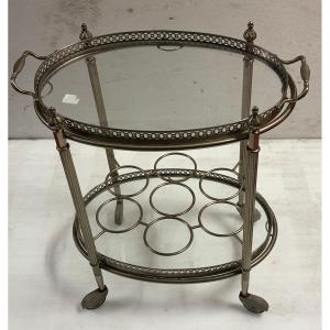 1970s Silvered Bronze Rolling Bar House Rings Removable Tray