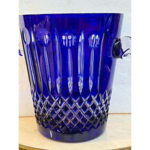1950-70′ St. Louis Style Crystal Champagne Bucket H 25.5 ø 28.5 Cm Signed