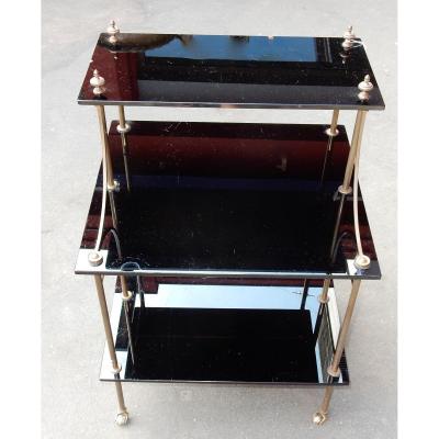 1950/70' Shelf With 3 Levels Brass Maison Bagués