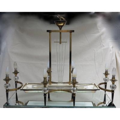 1950/70 ′ Chandelier Style Jacques Adnet 8 Lights