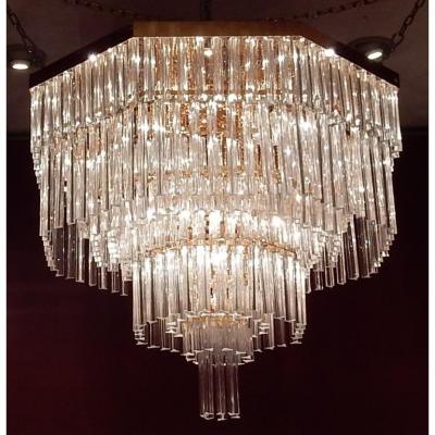 1970 ′ Murano Ceiling Chandelier Venini 1m20 Diameter