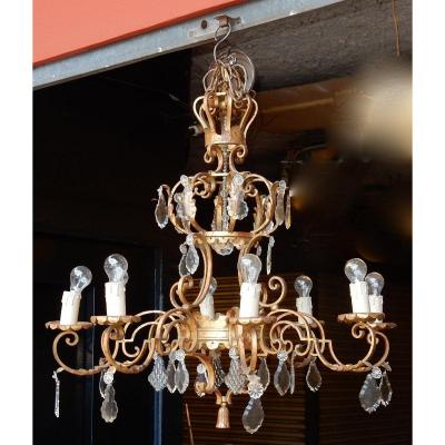 1950 ′ Medieval Style Chandelier Maison Jansen Style