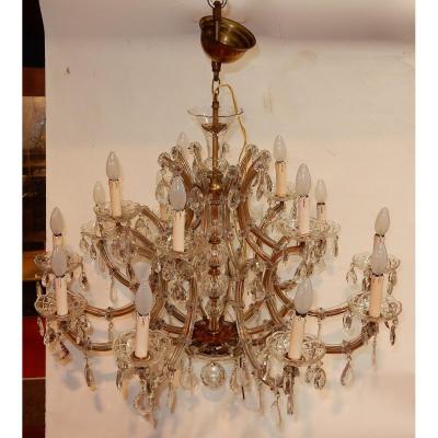 1950 ′ Bohemian Crystal Cage Chandelier - 10 Arms 15 Lights
