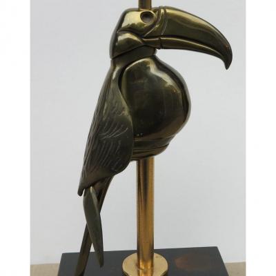 1970 ′ Pair Of Lamps In Toucan Style Duval Brasseur