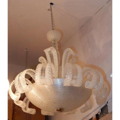 1950/70 Jet d'Eau Barovier & Toso Di Murano Chandelier