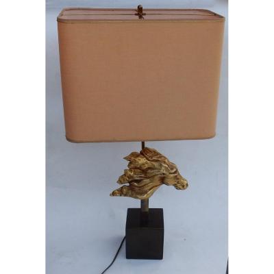 1970 ′ Gilt Bronze Horse Head Decor Lamp Dlg Duval Brasseur Unsigned