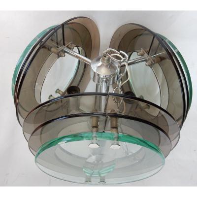 1970 ′ Chandelier Fontana Arte H 27 Diameter 40 Cm