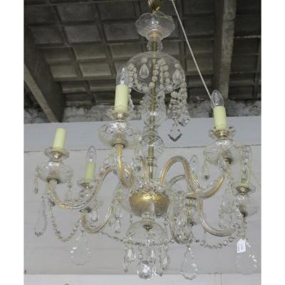 1950 ′ Bohemian Style Chandelier 6 Arms Of Lights Height 90 Diameter 68 Cm
