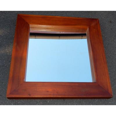 1950 ′ Art Deco Minimalist Mirror Mahogany Blond Style Maxime Old 100 X 100 Cm