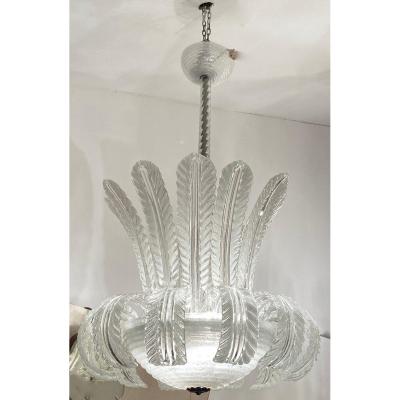 1950/70 Chandelier Jet d'Eau Barovier & Toso Di Murano H 91 D 60