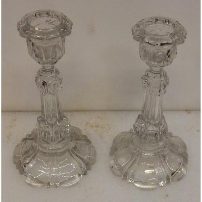1950 ′ Pair Of Candlesticks For Baccarat Candlesticks
