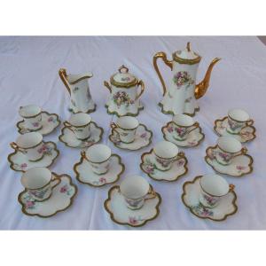 1924 'limoges Coffee Service 15 Pieces F Legrand