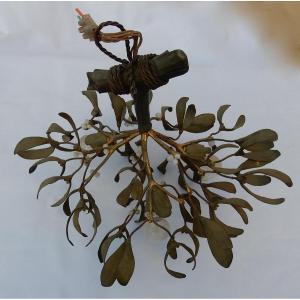 1900 ′ Ball Gui Chandelier In Bronze Art Nouveau Has 3 Sockets In The Shape Of Tulips 40x45cm