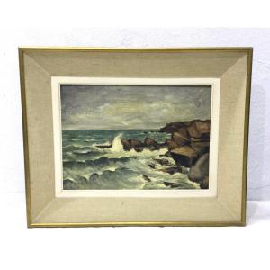 A. Ledieu - Oil "seascape"