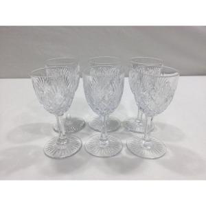 Saint Louis - 6 White Wine Glasses Model Gavarni