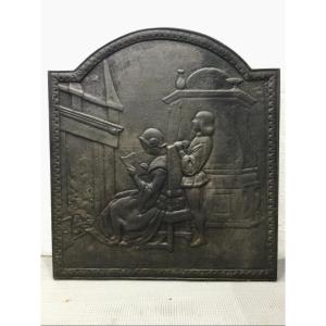 Fireplace Plate "reading Light In Front Of The Fire"