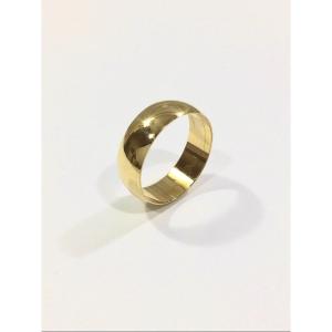 Men's Curved Gold Wedding Ring