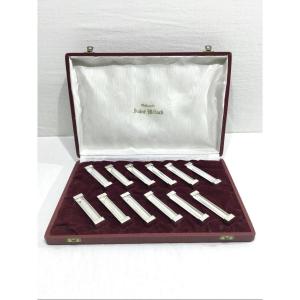 Saint Médard – 12 Silver Metal Knife Holders