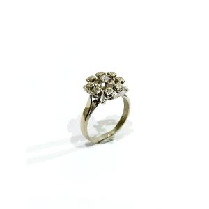 Square White Gold And Diamond Ring