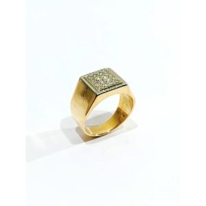 Ring In Rose Gold And Diamond Paving