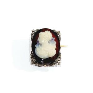Carnelian Cameo Brooch