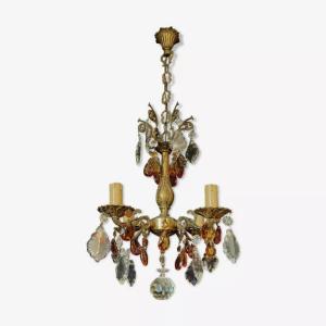 Chandelier 4 Lights Bronze And Tassels