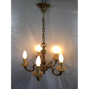 Bronze Chandelier With 5 Lights
