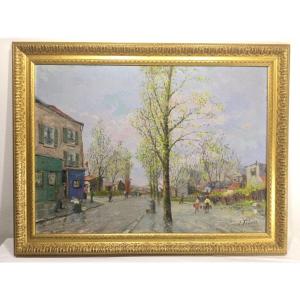 E. Febvre - Oil On Panel “street Scene”	
