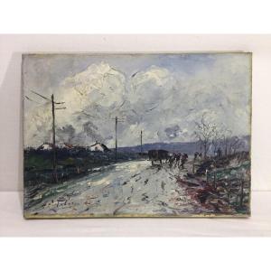 E. Febvre - Oil On Canvas “caravan”