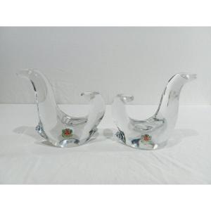 Pair Of Crystal Candlesticks