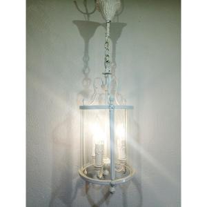 Lantern With 3 Lights In Painted Bronze