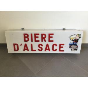 Illuminated Sign For A Fisherman “alsace Beer”