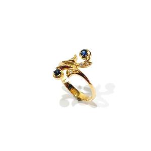 You And Me Ring In Gold, Diamonds And Sapphires 
