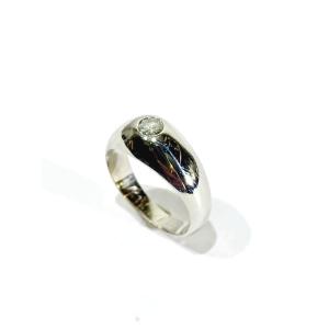 White Gold And Diamond Dome Ring