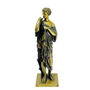 R. Tion Sauvage - Bronze Sculpture Diana Of Gabies Artemis