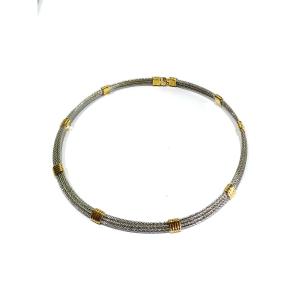 Fred - Gold And Steel Necklace